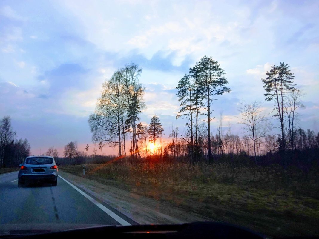 восход солнца по дороге домой - Lijka 