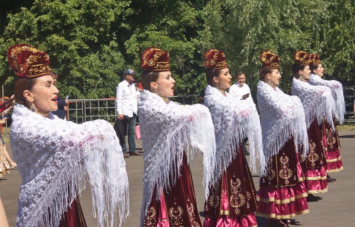 Татарский национальный ансамбль на празднике Сабантуя. - Лира Цафф