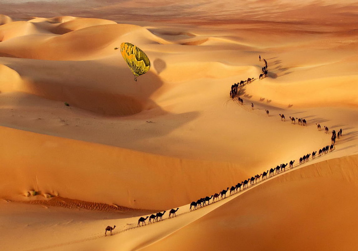 Караван в Аравийской пустыне