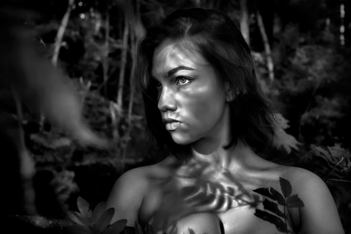 Портрет девушки в лесу на закате.... - Андрей Войцехов