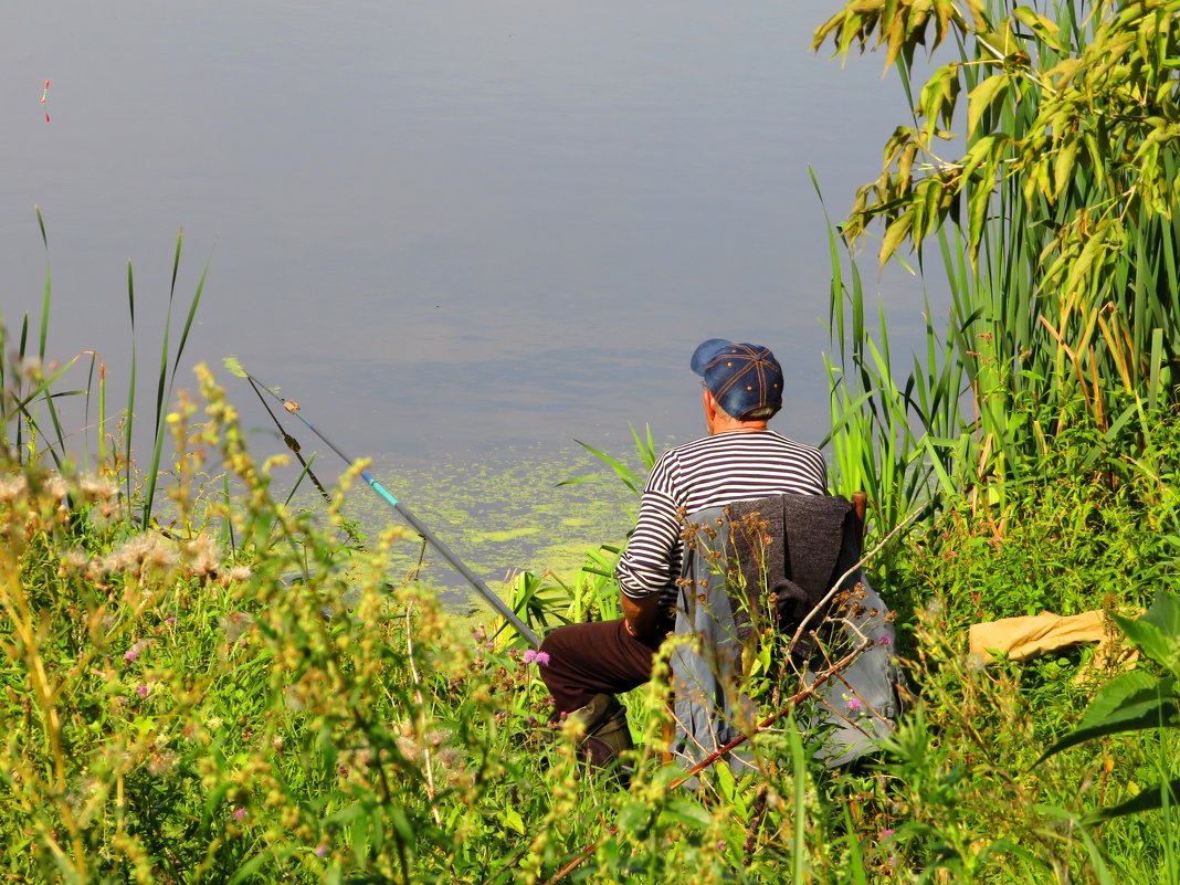 Рыбак на озере - Андрей Снегерёв