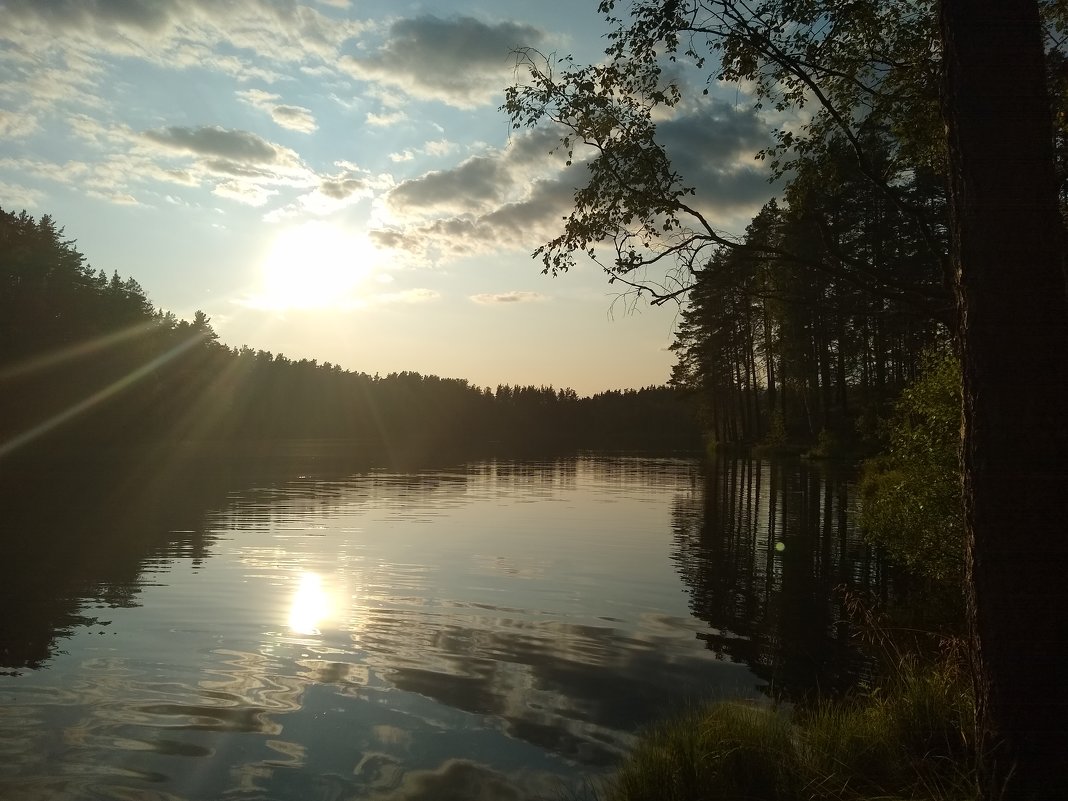 вечер на озере Зеркальное - Марина 