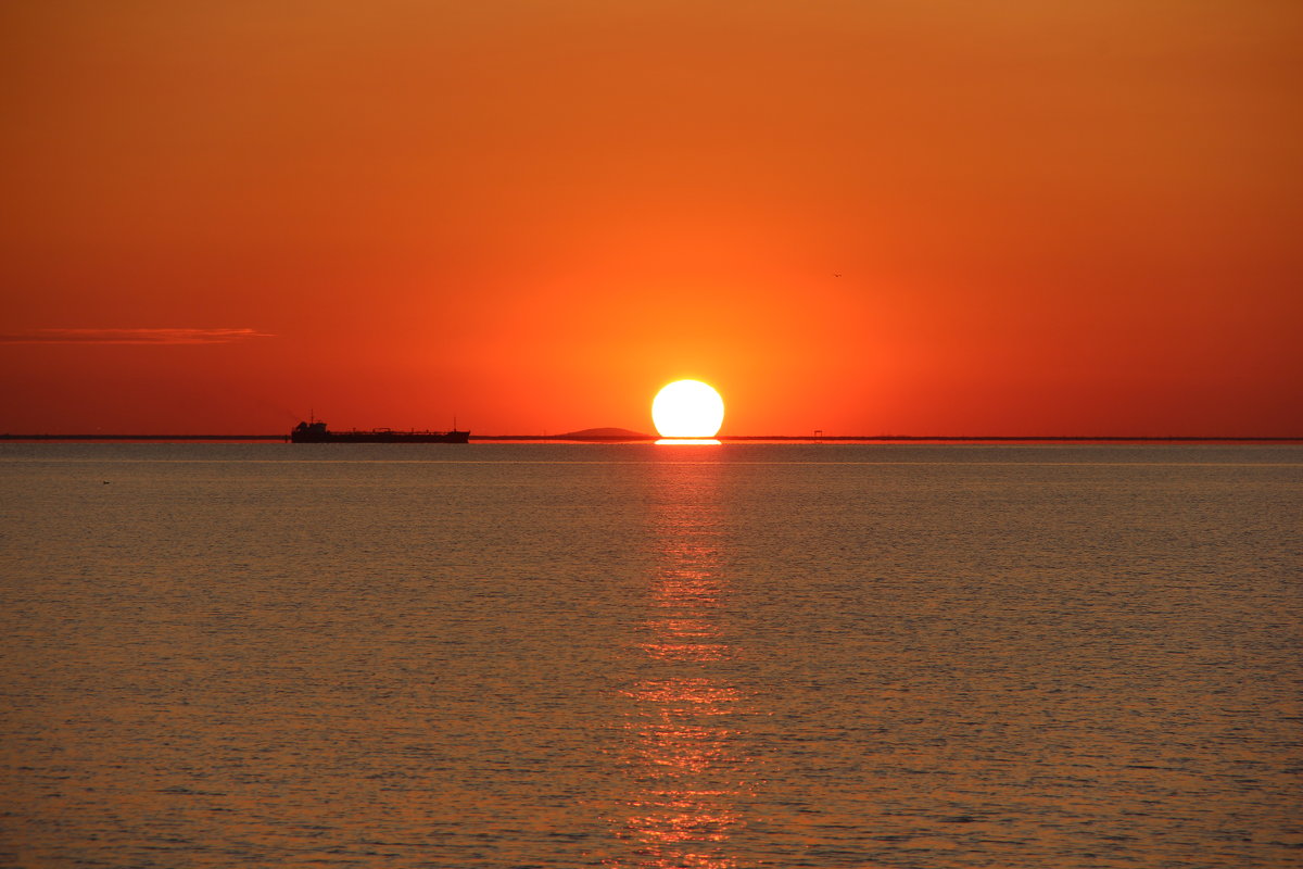 закат на азовском море