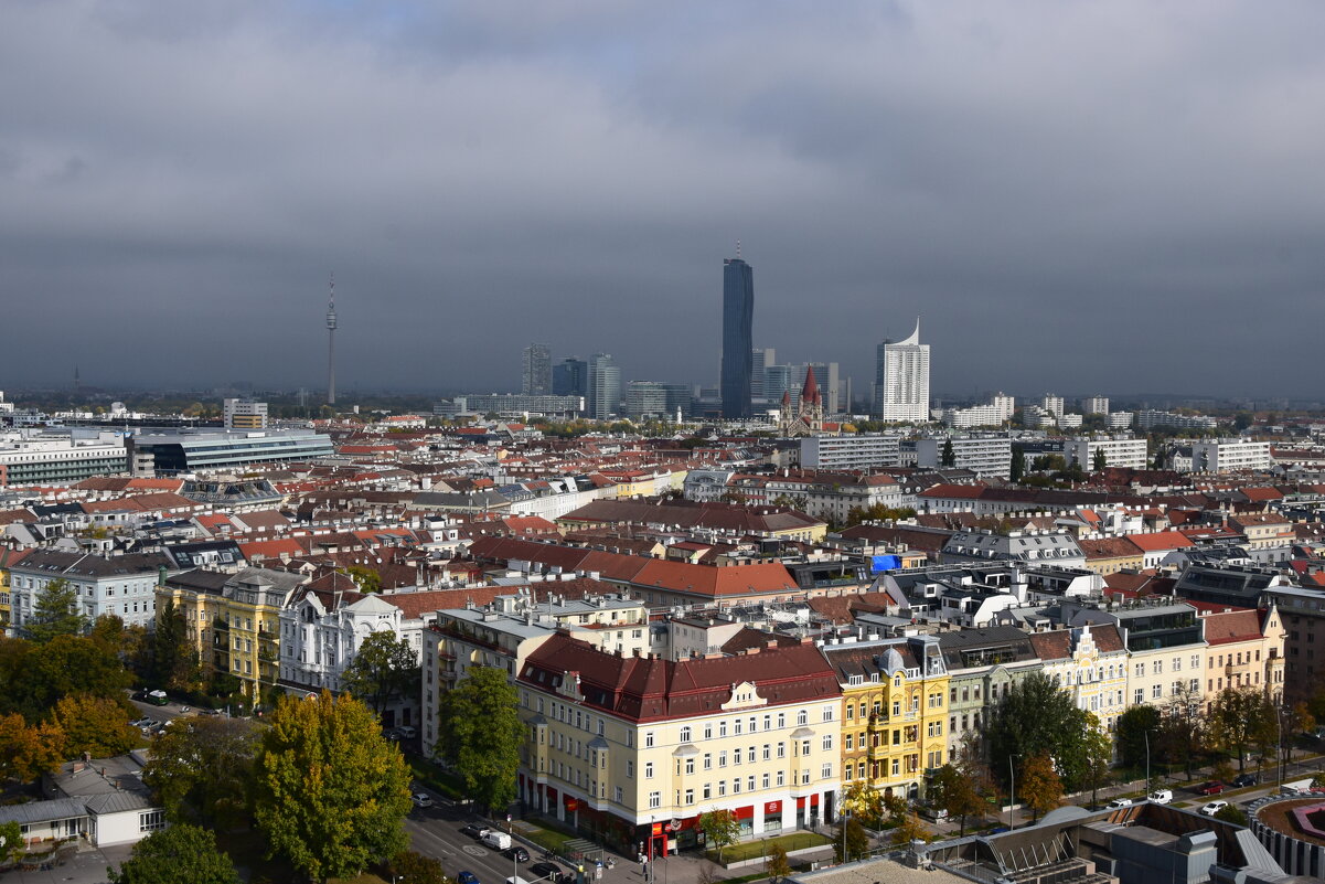 Австрия.. Вена...  панорама  города  с высоты  птичьего  полета. - Galina Leskova