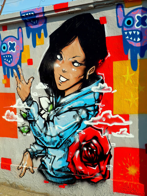 Акция граффити у фабрики "Красное знамя" (Санкт-Петербург) - Ольга И