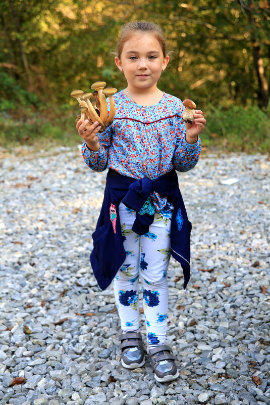 Девочка с грибами - valeriy khlopunov
