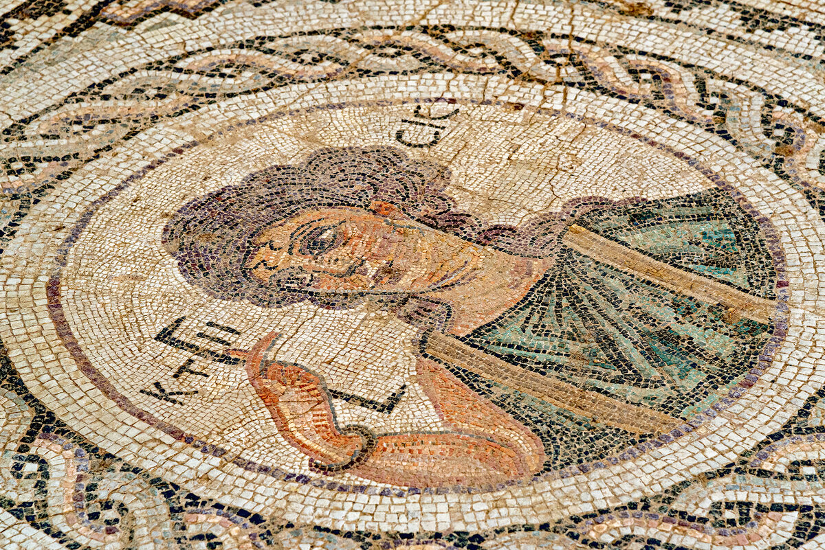 Напольная мозаика в доме Эустолиоса, античный город Курион, Кипр. - Павел Сытилин