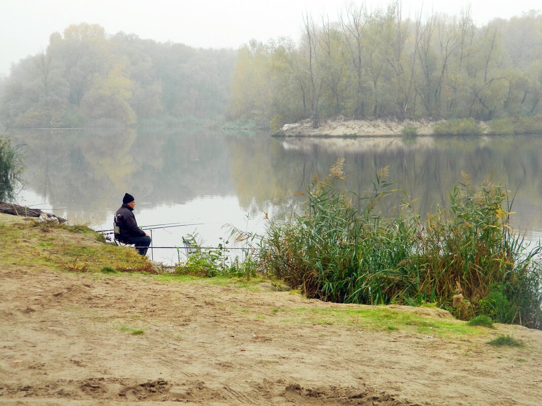 Осень, рыбалка на Днепре - Александр Бурилов