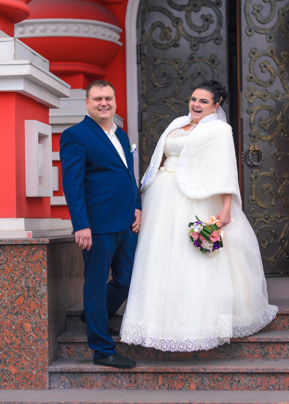 Весёлая свадебная пара - Вадим Фотограф