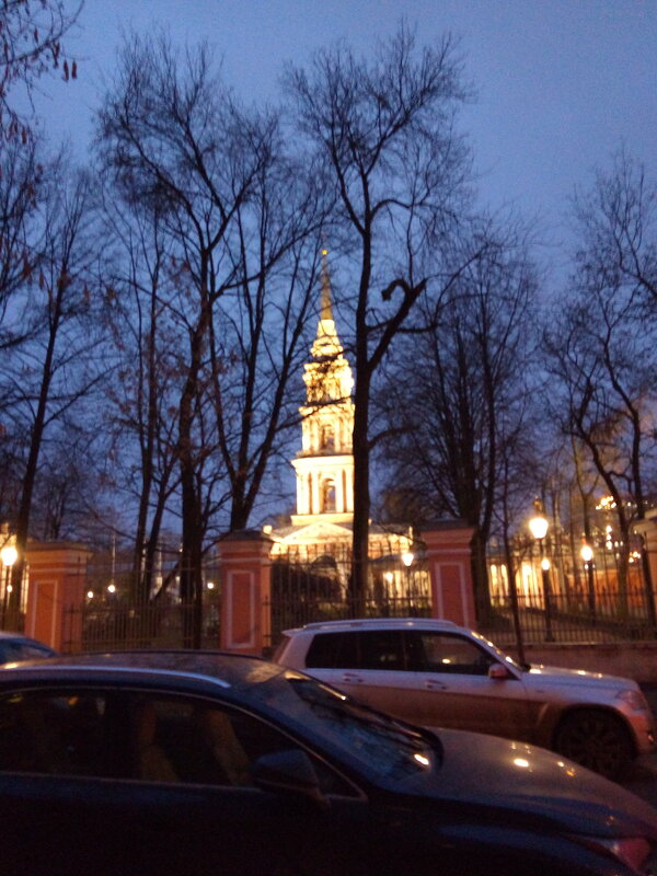 Вид на колокольню  Казачьего собора вечером. - Светлана Калмыкова