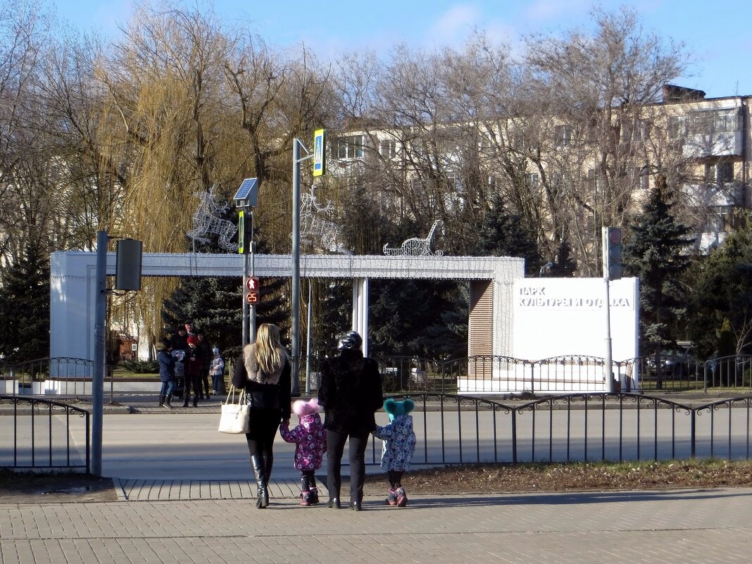 Новогоднюю композицию установили на входе в городской парк Аксая - Татьяна Смоляниченко