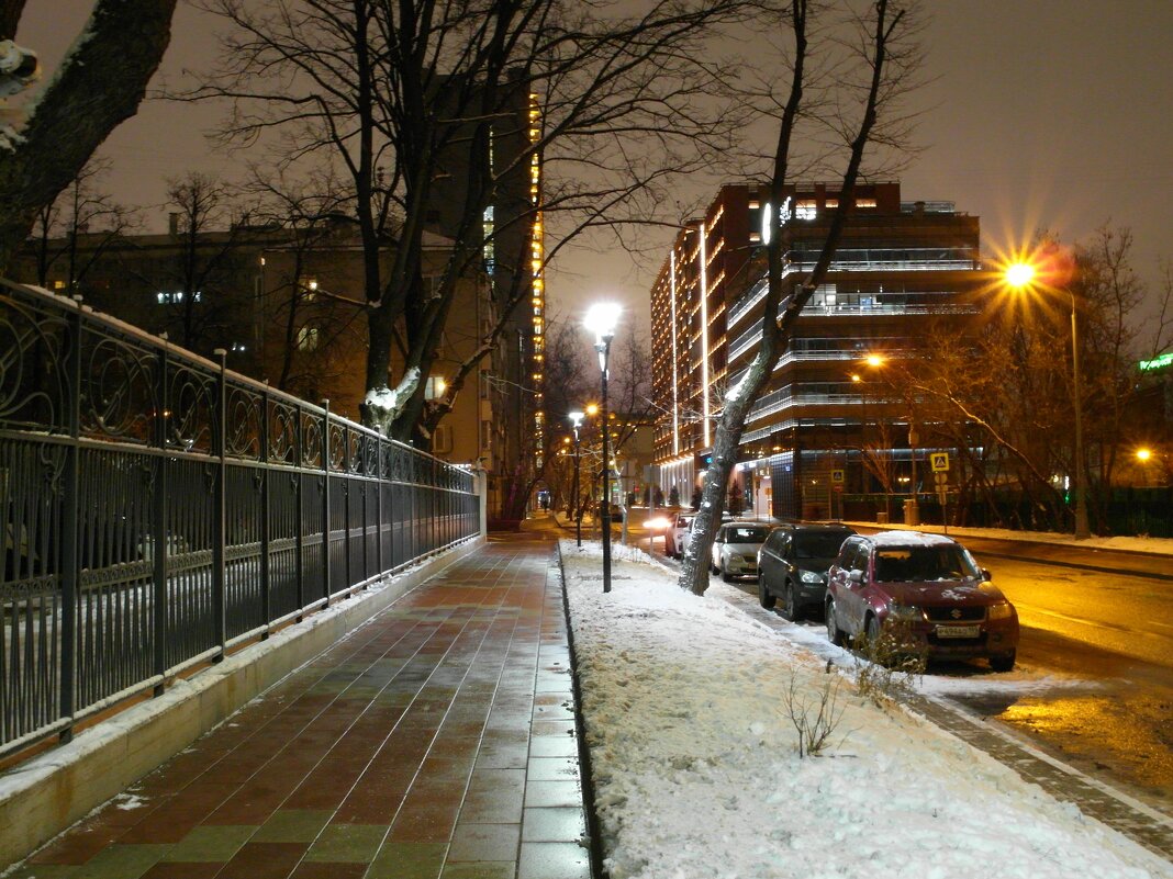 Зимняя аллея вечер - Alexander Borisovsky