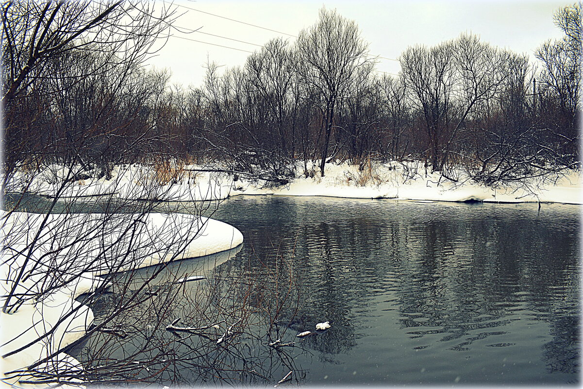 Река в январе. - Александр Шимохин
