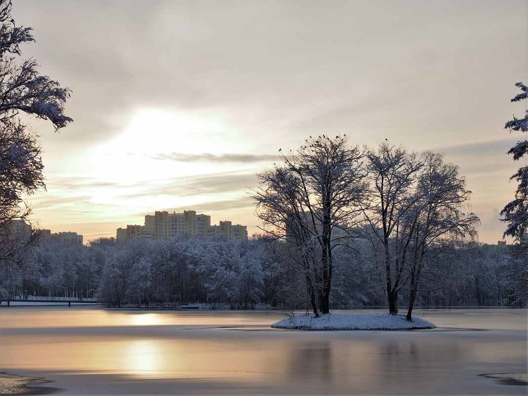 Фрагмент зимы в городе. - Leonid Voropaev