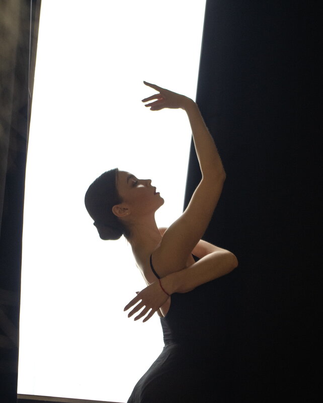 Силуэт балерины, фотосессия в студии Москва - Мария Кудрявцева