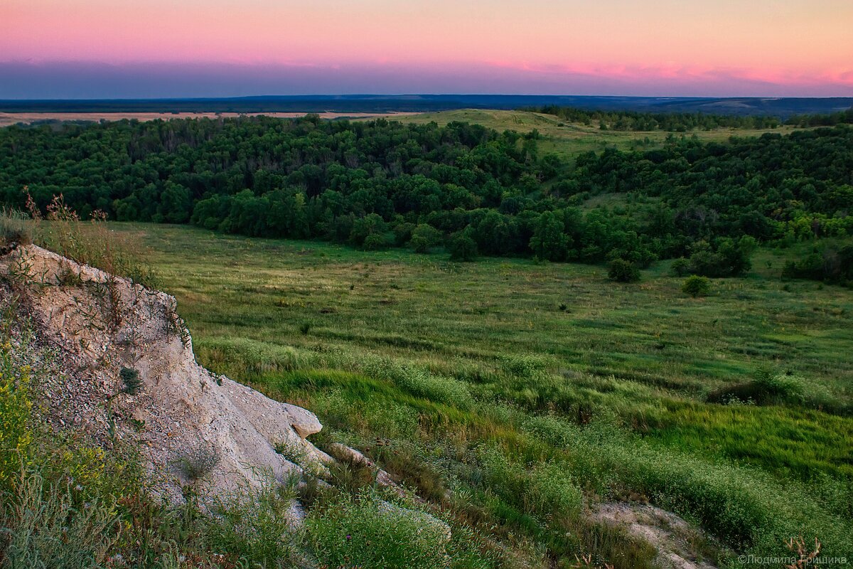 Закат в меловых горах. - Людмила 