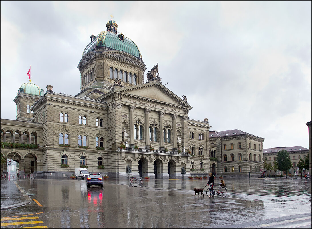 Парламент Швейцарской Конфедерации. Дождь. - Валерий Готлиб