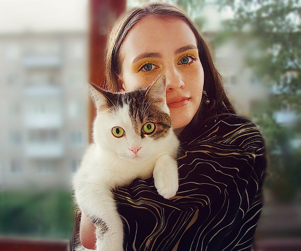 Портрет с котом. - ANNA POPOVA