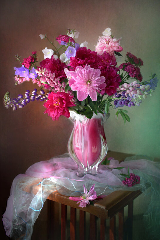 Дачный букет в розовой вазе - lady-viola2014 -