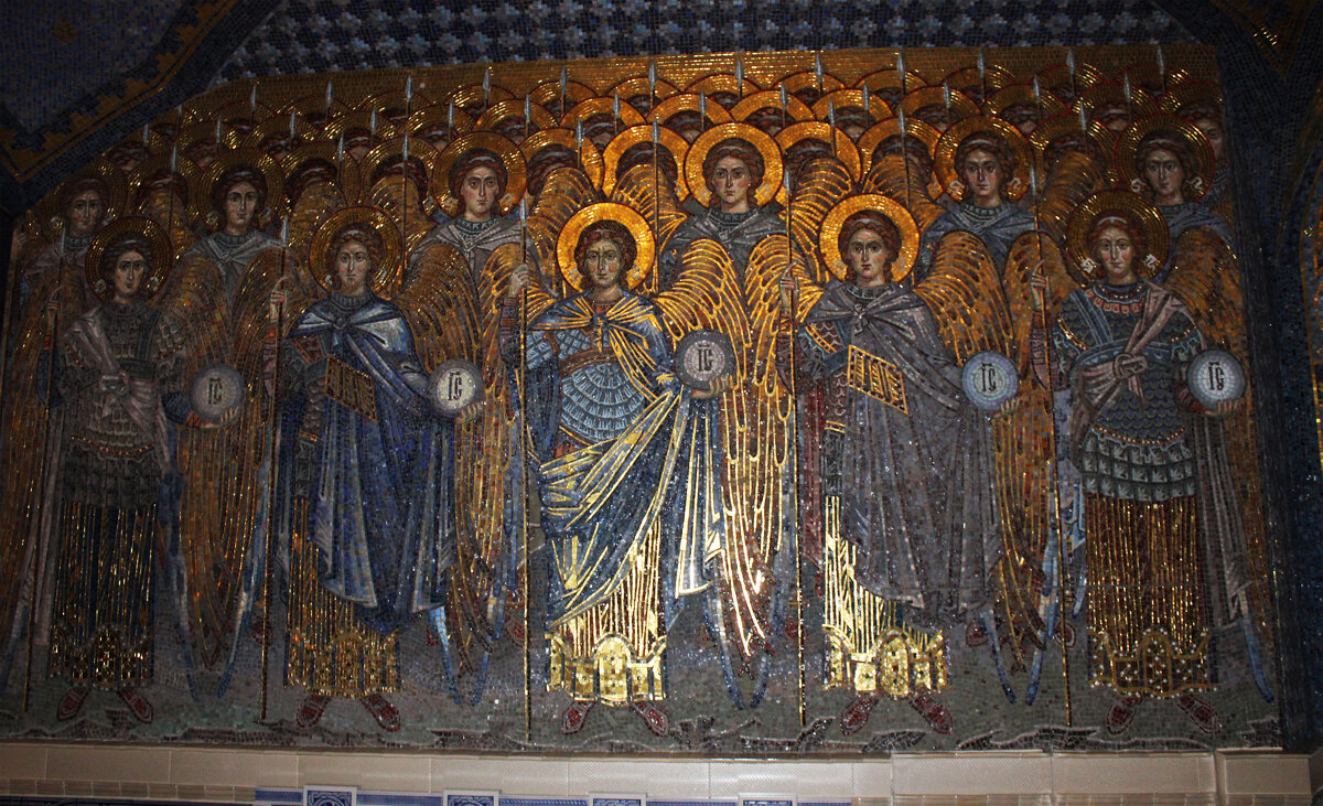 Икона византийской мозаики в храме вооруженных сил - Любовь ***