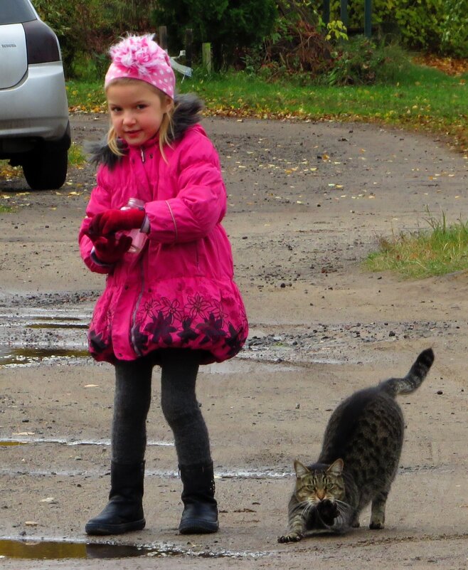 Девочка и кошка - Андрей Снегерёв