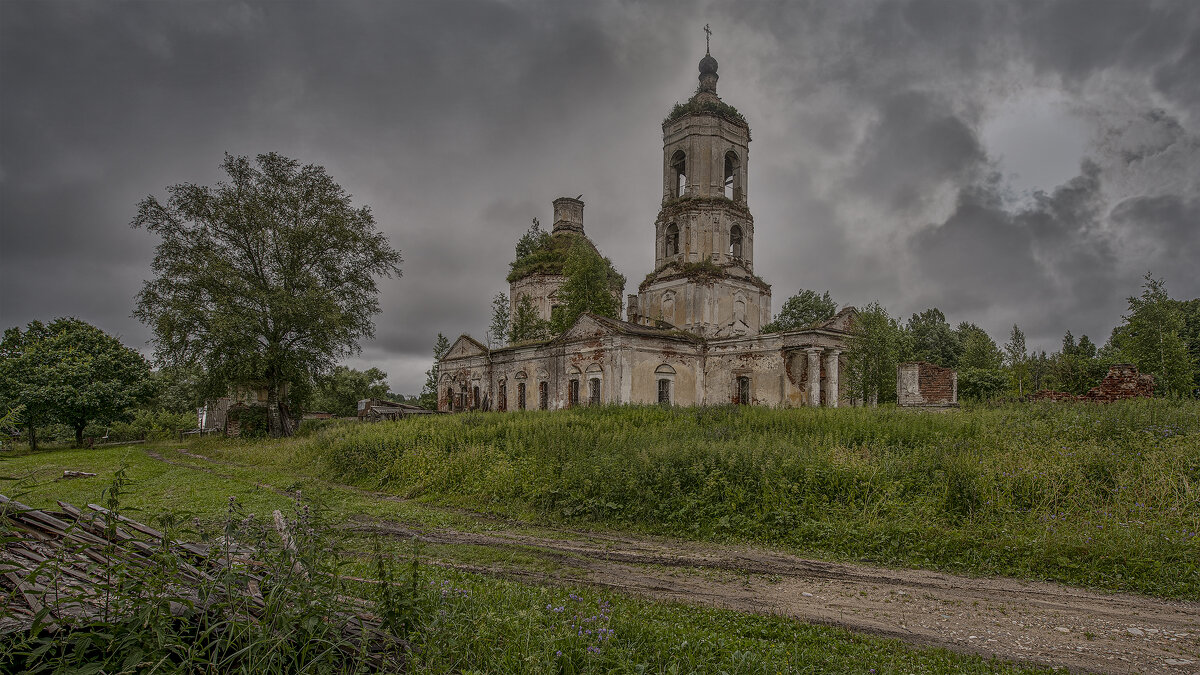 Благовещенская церковь с часовней. XVIII век. - Борис Гольдберг