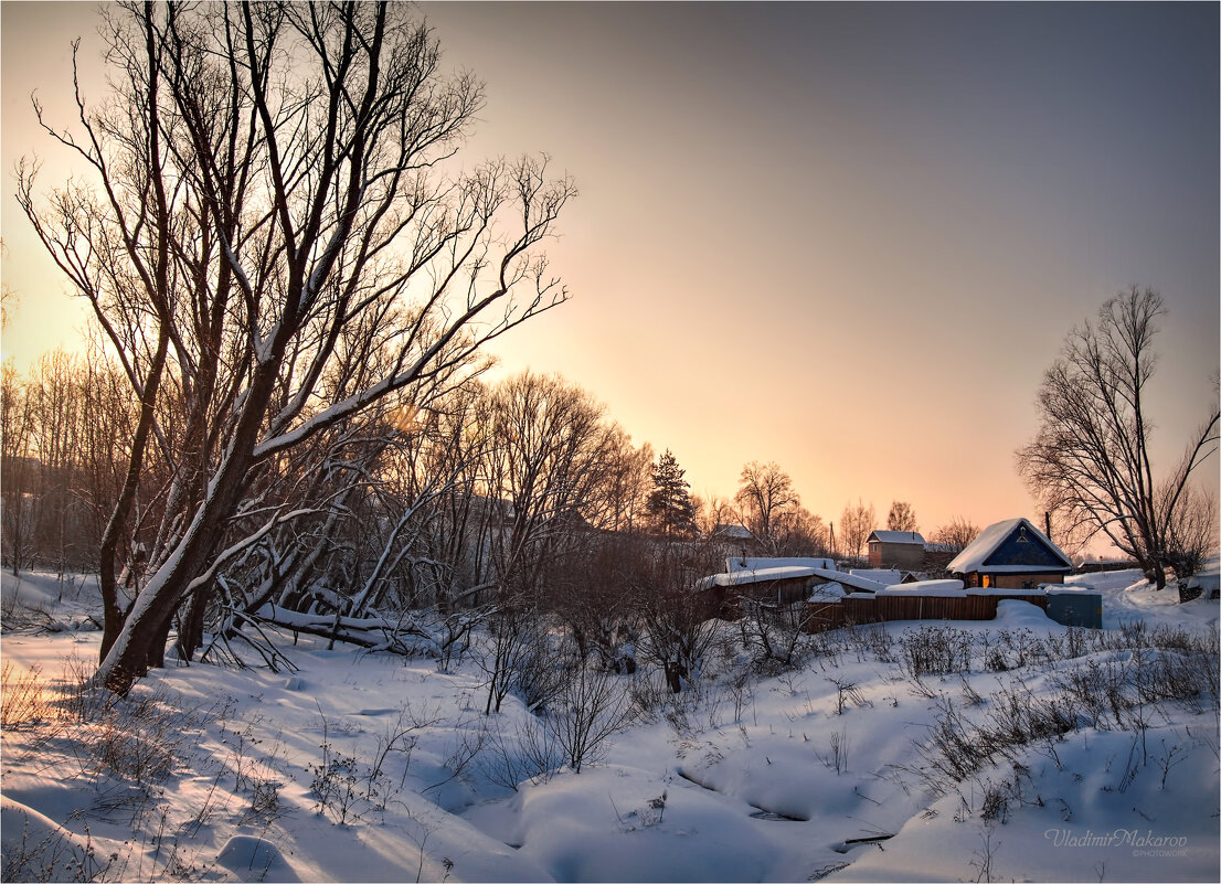 Зимний вечерний "оазис"© - Владимир Макаров