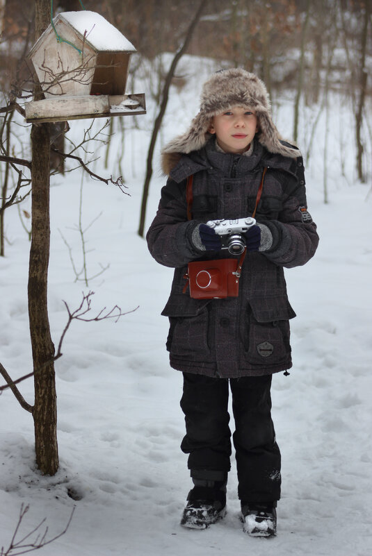 Юный фотограф в лесу - Наталья Преснякова