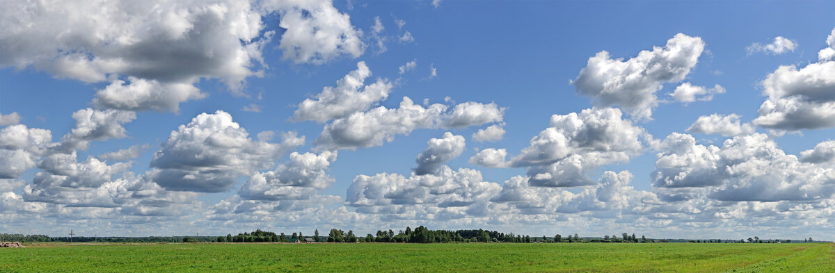 Панорама небо в кучевых облаках - Анатолий Клепешнёв