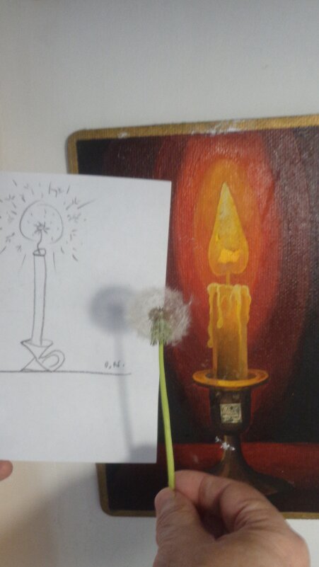 Магический огонь  свечи-одуванчика вдохновляет поэтов и философов... - Alex Aro Aro Алексей Арошенко
