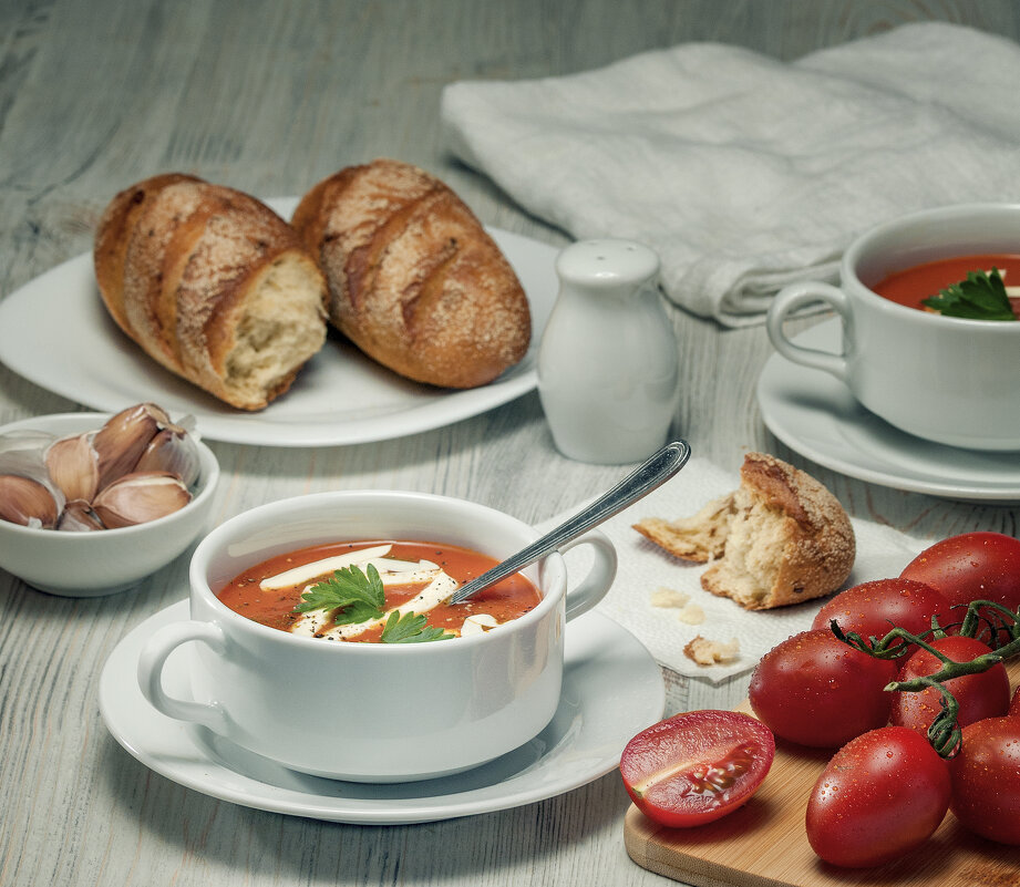 Томатный крем суп с чесноком - Алексей Кошелев