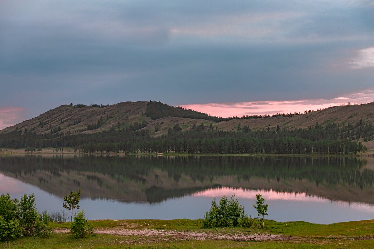 Закат на озере. - Лариса Корсакова