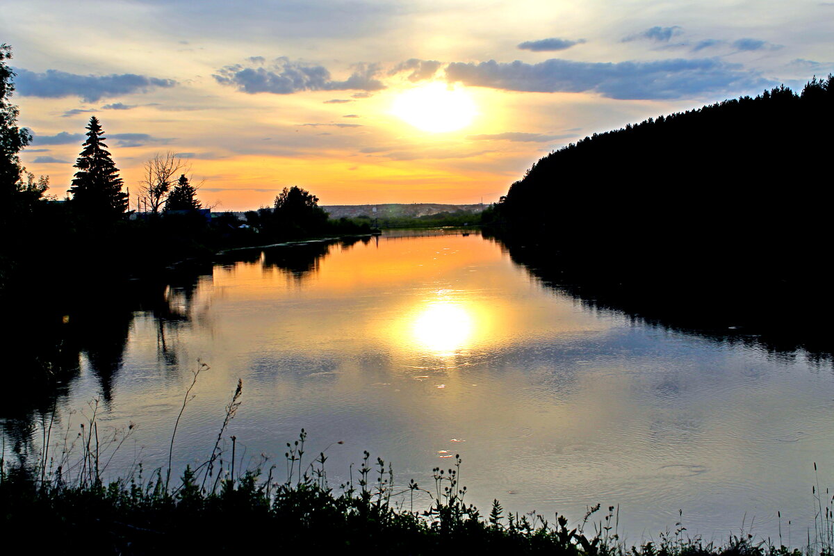 Июньский вечер на реке - tamara kremleva