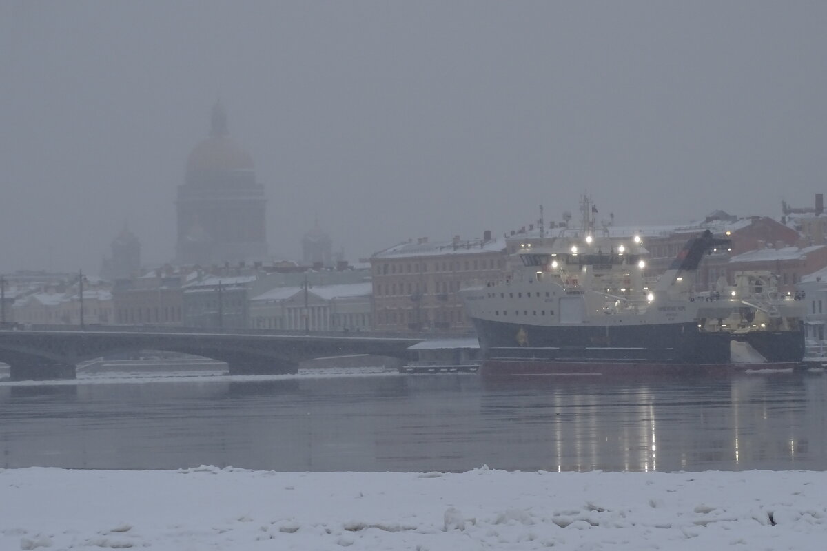 Туманный Петербург (сильная облачность и идет снег) - Anna-Sabina Anna-Sabina
