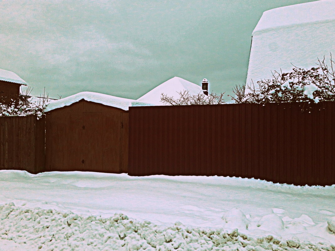 зимние крыши домов - Любовь 