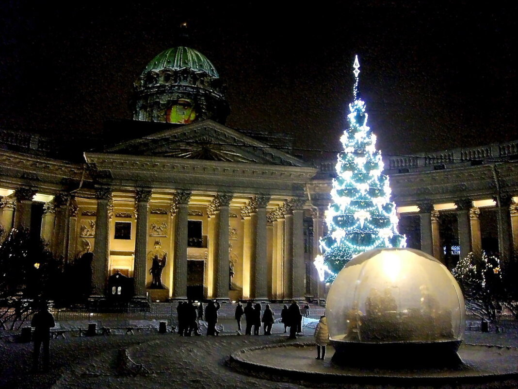 Рождественский вертеп и новогодняя ель у Казанского собора. - Лия ☼