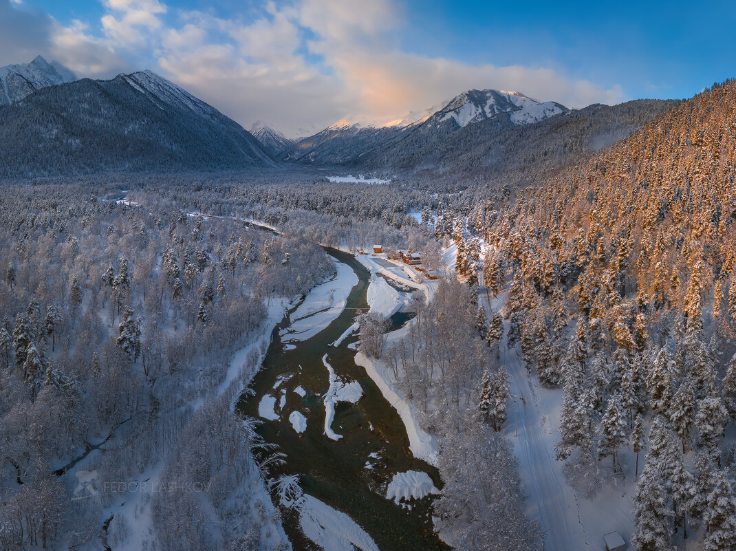Река Псыш зимой - Фёдор. Лашков