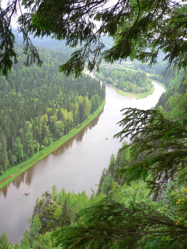 вид на реку Усьва, Усьвинские столбы - Екатерина Хозяшева