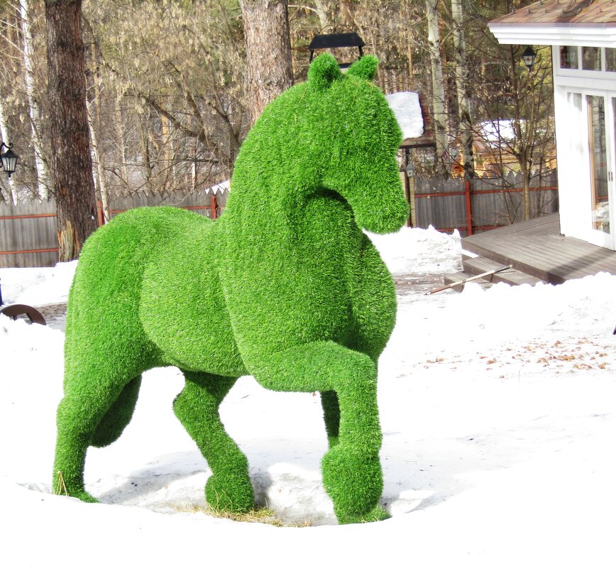 Зелёная лошадка на снегу - Galaelina ***