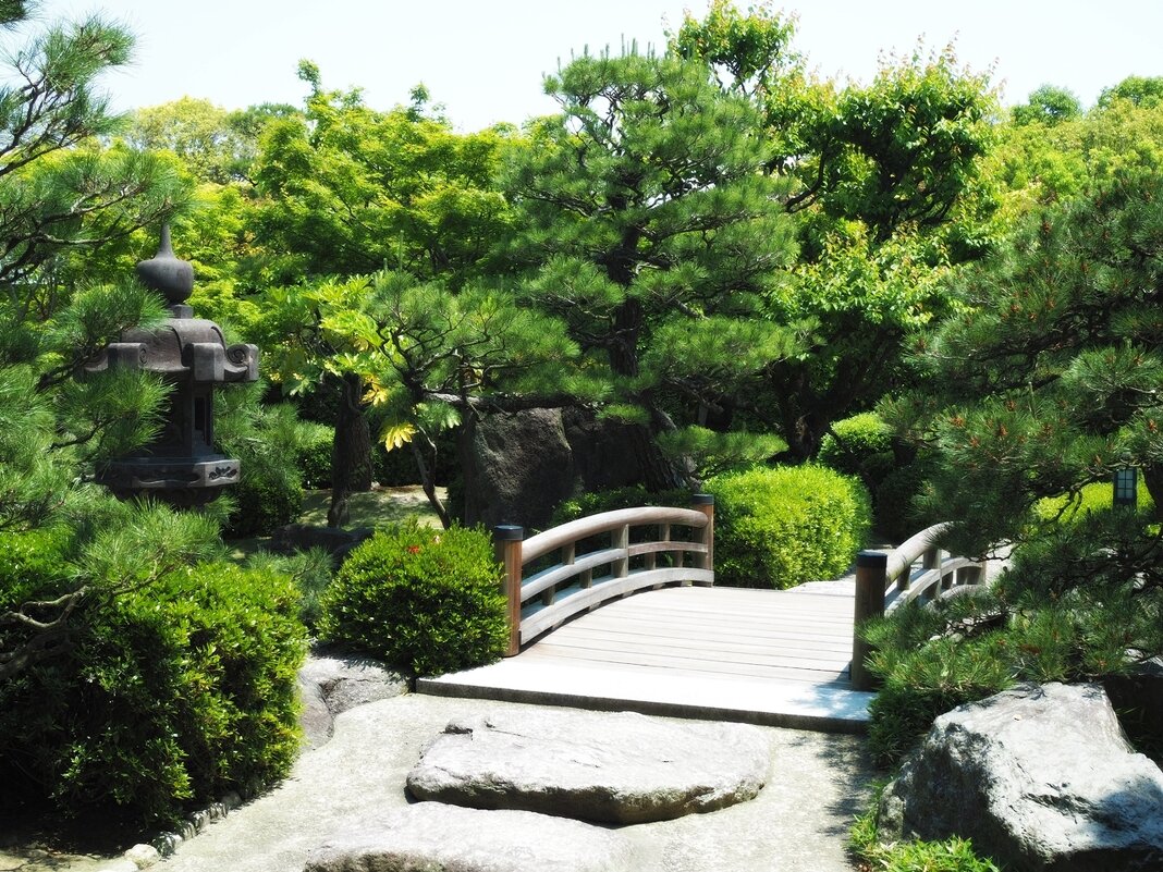 Фукуока Япония японский сад в Ōhori-kōen парк Охори - wea *