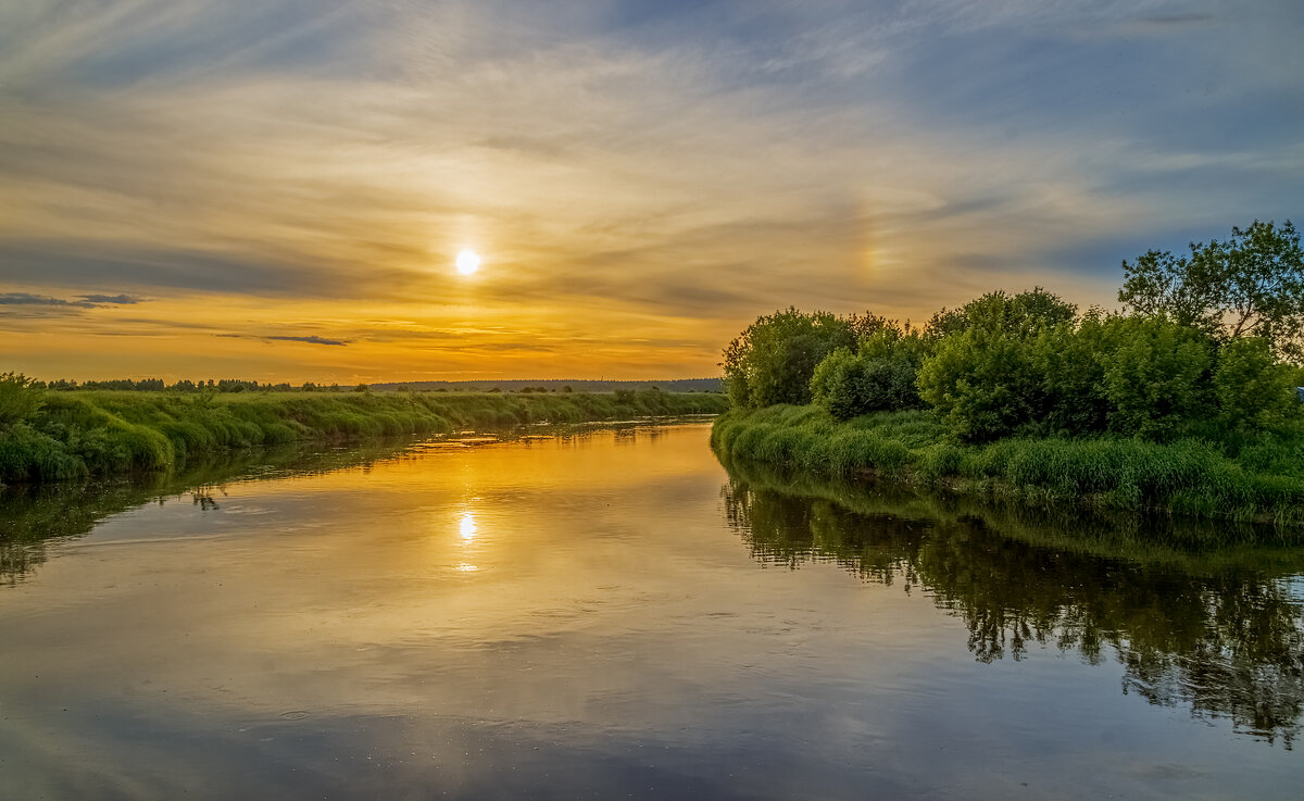 Июньский закат на берегах реки Клязьмы - Андрей Дворников