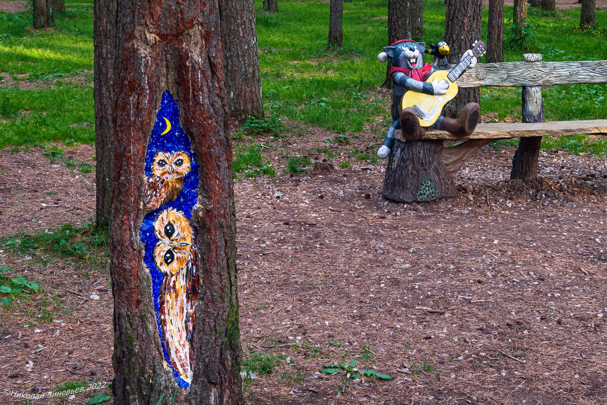 Новый графический арт-объект в Детском парке Ухты,рисовала девушка-художница - Николай Зиновьев