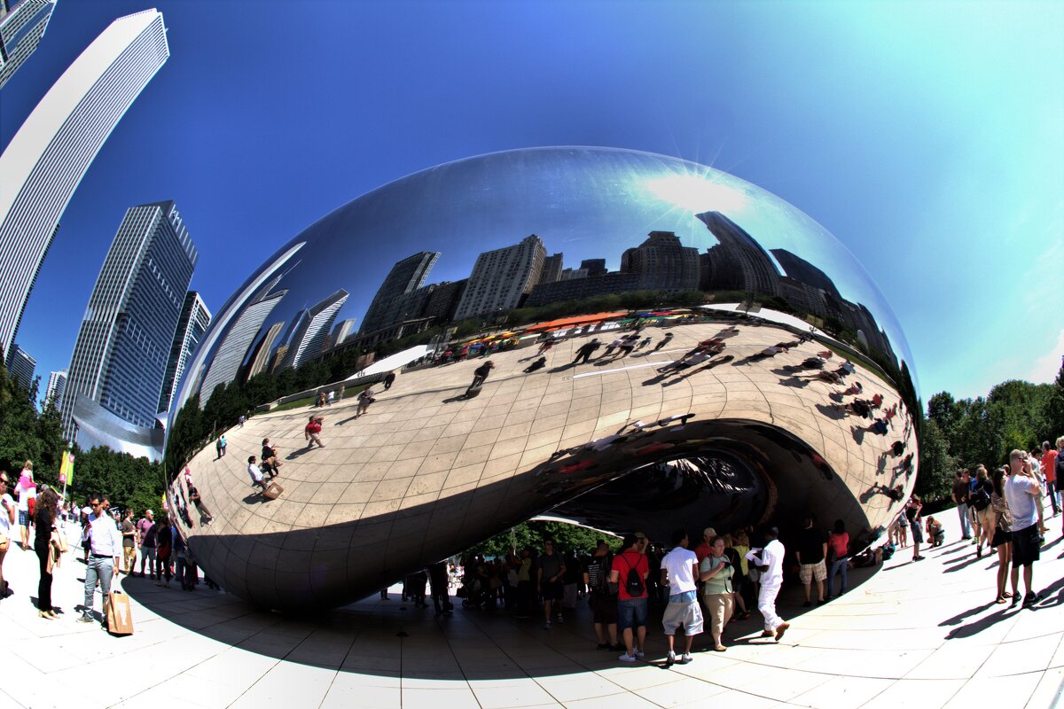 Скульптура Клауд Гейт  "Облачные врата" в Чикаго - Олег Ы