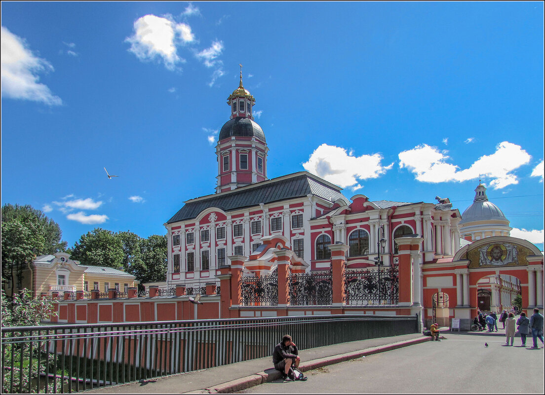 Мост через Монастырку и Александро-Невская лавра. - Любовь Зинченко 