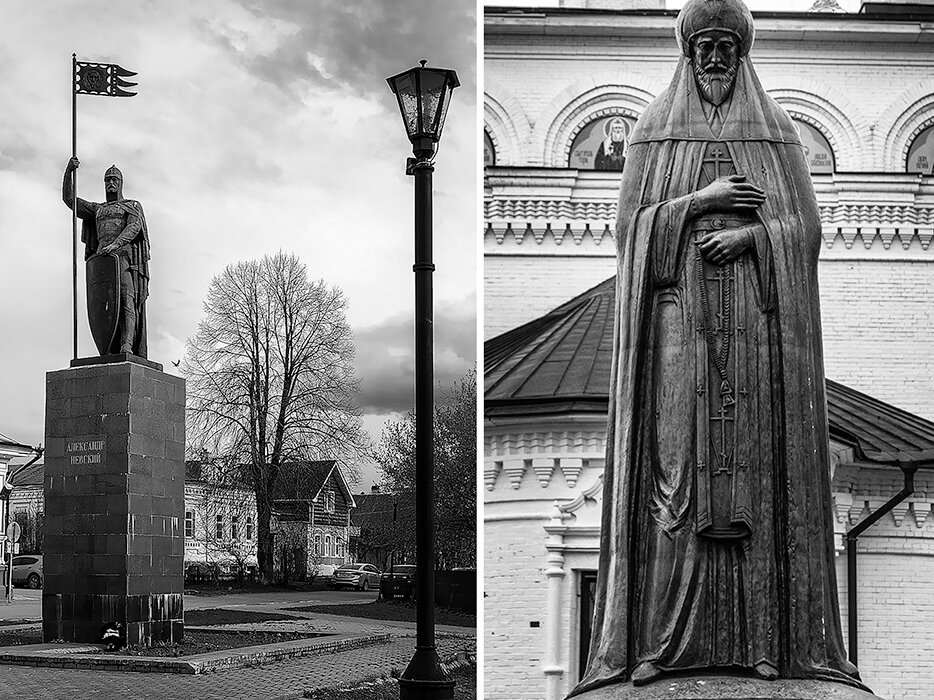 Два памятника Александру Невскому в Городце, воину и монаху. - Олег Грибенников