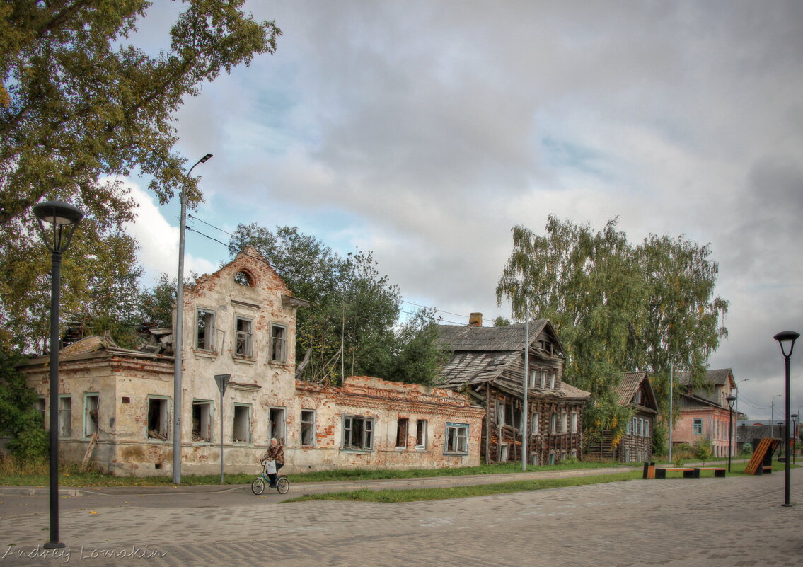 Старые виды город Осташково фото цветные