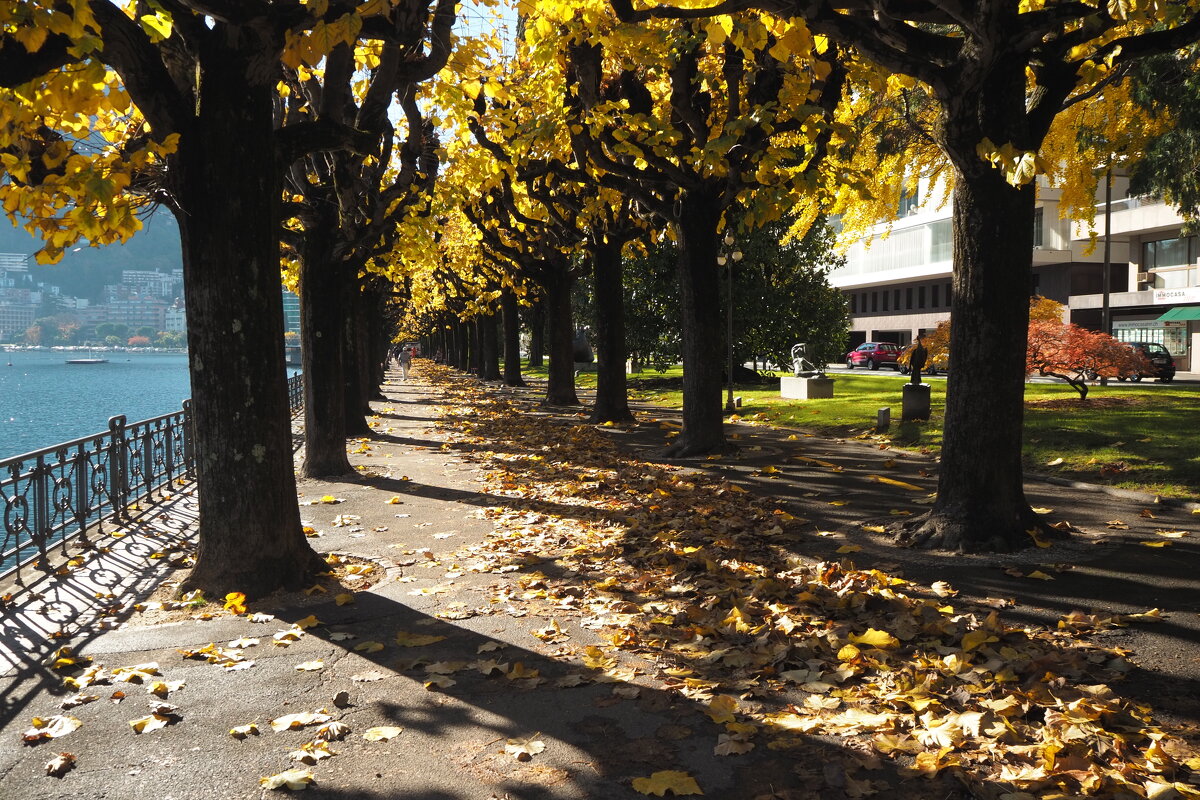 Золотая осень в Лугано Швейцария - wea *