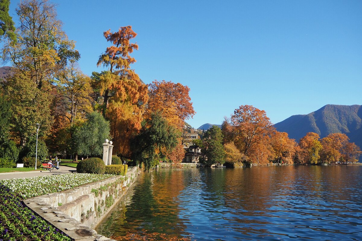 Золотая осень +15  Lugano Лугано Швейцария - wea *