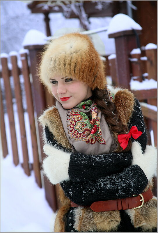 Женский портрет и ... немного зимы. - Александр Дмитриев