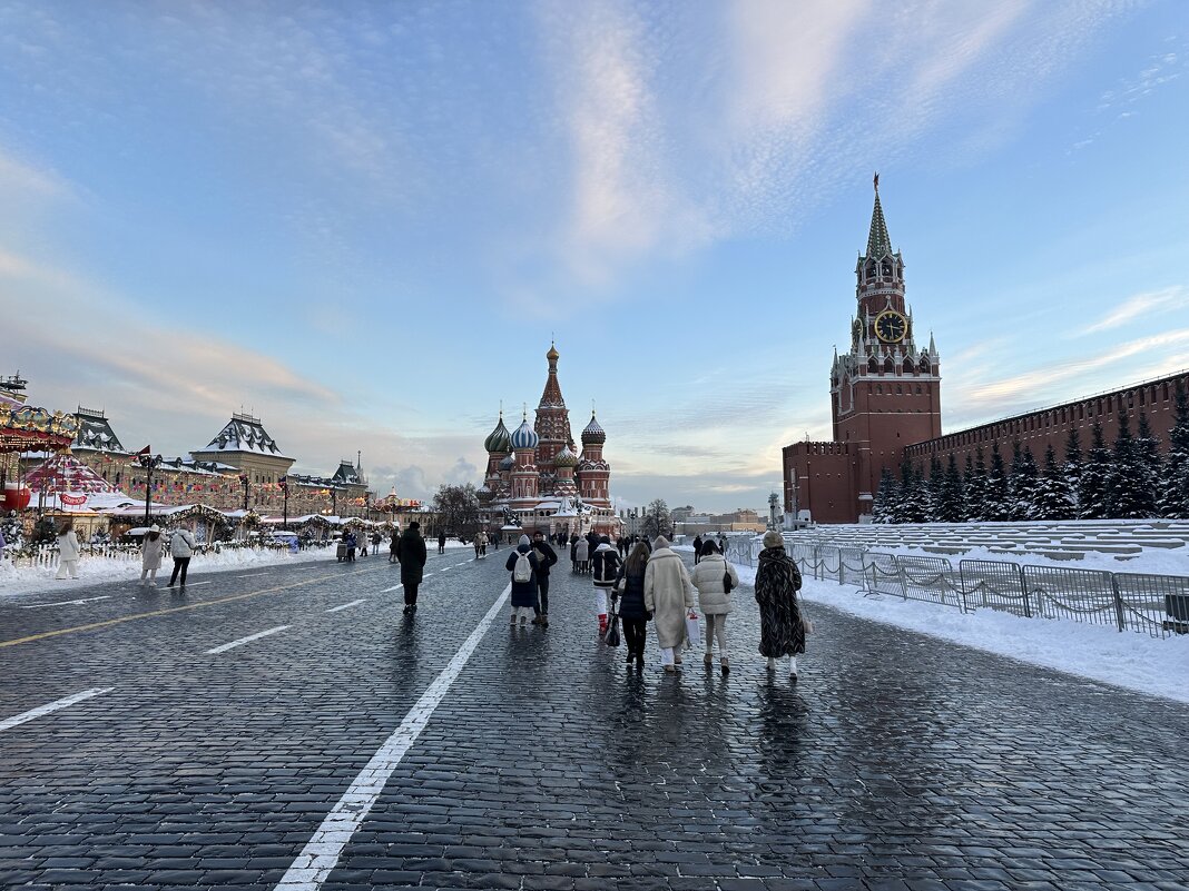 красная площадь в москве зимой